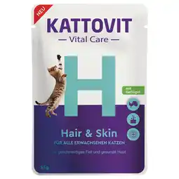 Zooplus 6x85g Kattovit Vital Care Hair & Skin Pouches met Gevogelte nat kattenvoer aanbieding