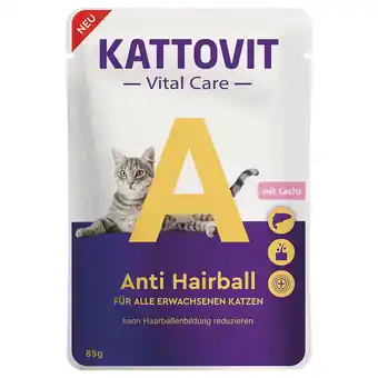 Zooplus 12x85g Kattovit Vital Care Anti Hairball met Zalm nat kattenvoer aanbieding