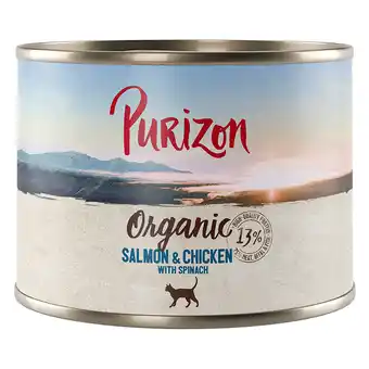 Zooplus Purizon Organic 6 x 200 g -Zalm en kip met spinazie aanbieding