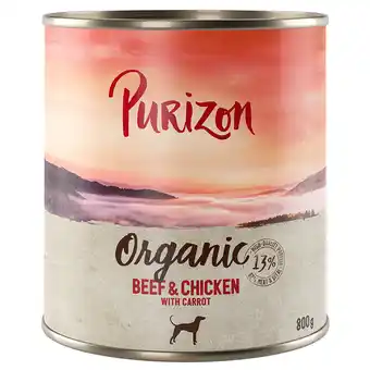 Zooplus Purizon Organic 6 x 800 g - Rund en kip met wortel aanbieding