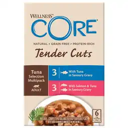Pets Place Wellness Core Tender Cuts Tuna Selection - Kattenvoer - Tonijn 6x85 g aanbieding