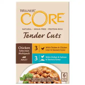 Pets Place Wellness Core Tender Cuts Chicken Selection - Kattenvoer - Kip 6x85 g aanbieding