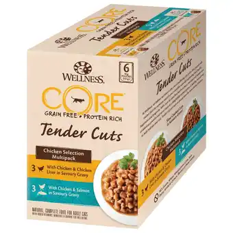 Pets Place Wellness Core Tender Cuts Chicken Selection - Kattenvoer - Kip 6x85 g aanbieding