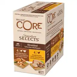 Pets Place Wellness Core Signature Selects Shredded Multi-Pack - Kattenvoer - Mix 8x79 g aanbieding