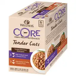 Pets Place Wellness Core Tender Cuts Turkey Selection - Kattenvoer - Kalkoen 6x85 g aanbieding