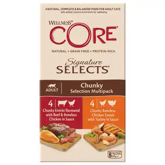 Pets Place Wellness Core Signature Selects Chunky Multi-Pack - Kattenvoer - Mix 8x79 g aanbieding