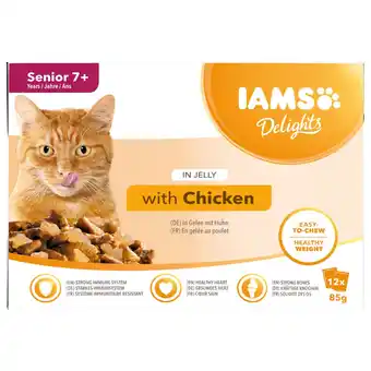 Pets Place Iams Delights Senior In Jelly - Multipack - Kattenvoer - Kip 12x85 g aanbieding