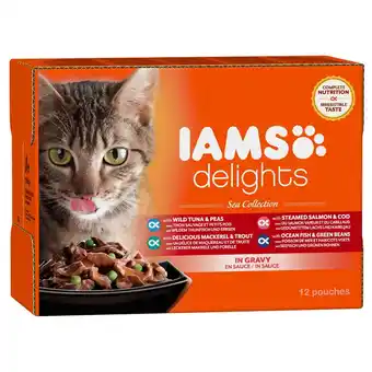 Pets Place Iams Delights Sea Collection In Saus - Multipack - Kattenvoer - Vis 12x85 g aanbieding