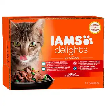 Pets Place Iams Delights Sea Collection In Gelei - Multipack - Kattenvoer - Vis 12x85 g aanbieding