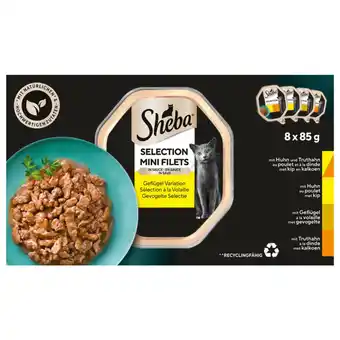 Pets Place Sheba Mini Filets In Saus Maaltijdkuipjes Multipack - Kattenvoer - Gevogelte Saus 8x85 g aanbieding