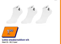 Action Lotto sneakersokken wit aanbieding