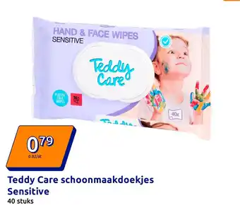 Action Teddy Care schoonmaakdoekjes Sensitive aanbieding