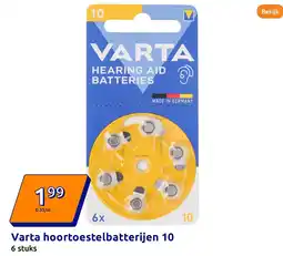 Action Varta hoortoestelbatterijen 10 aanbieding