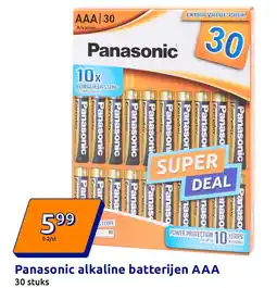 Action Panasonic alkaline batterijen AAA aanbieding