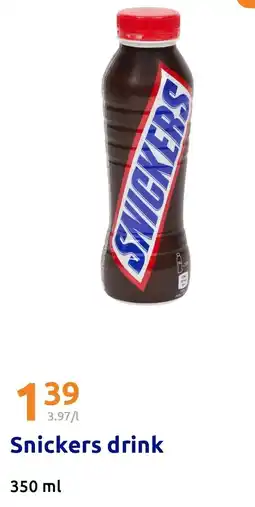 Action Snickers drink aanbieding