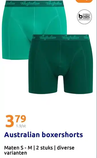 Action Australian boxershorts aanbieding