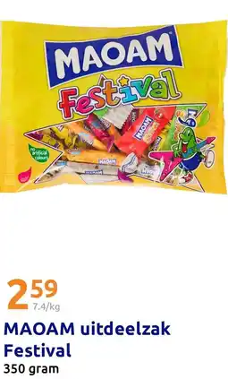 Action MAOAM uitdeelzak Festival aanbieding