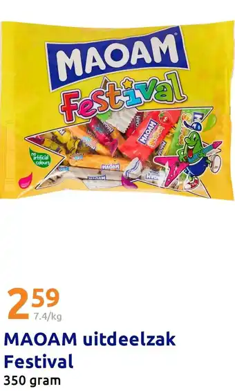 Action MAOAM uitdeelzak Festival aanbieding