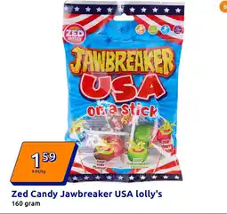 Action Zed Candy Jawbreaker USA lolly's aanbieding