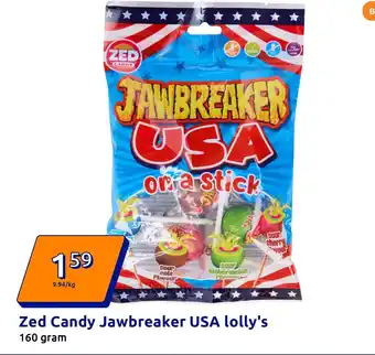 Action Zed Candy Jawbreaker USA lolly's aanbieding