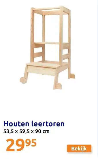 Action Houten leertoren aanbieding