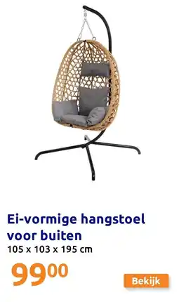 Action Ei-vormige hangstoel aanbieding