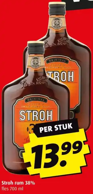 Boni Stroh rum 38% aanbieding