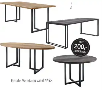 IN.HOUSE Eettafel Veneta aanbieding