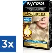 Bol.com SYOSS Oleo Intense 12-00 Zilverblond Haarverf - 1 stuk - Voordeelverpakking 3 stuks aanbieding