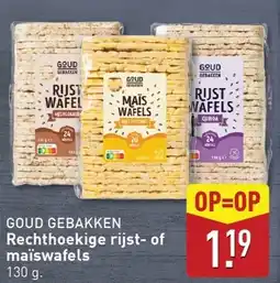 ALDI Goud Gebakken Rechthoekige rijst of maïswafels aanbieding