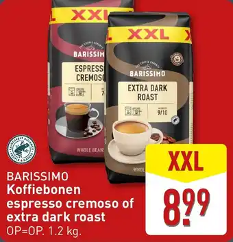 ALDI Barissimo Koffiebonen espresso cremoso of extra dark roast aanbieding