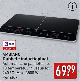 ALDI Ambiano Dubbele inductieplaat aanbieding