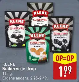 ALDI Klene Suikervrije drop aanbieding