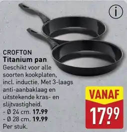 ALDI Crofton Titanium pan aanbieding