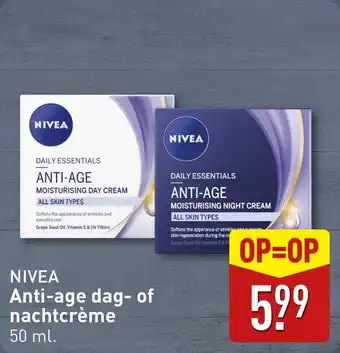 ALDI Nivea Anti0age dag of nachtcrème aanbieding