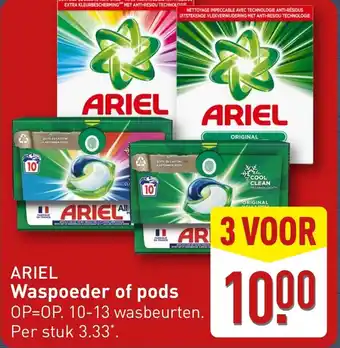 ALDI Ariel Waspoeder of pods aanbieding