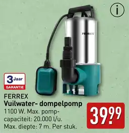 ALDI Ferrex Vuilwater dompelpomp aanbieding