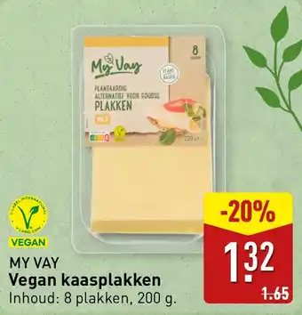 ALDI My Vay Vegan kaasplakken aanbieding