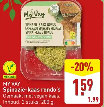 ALDI My Vay Spinazie kaas rondo's aanbieding