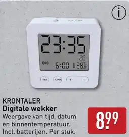 ALDI Krontaler Digitale wekker aanbieding