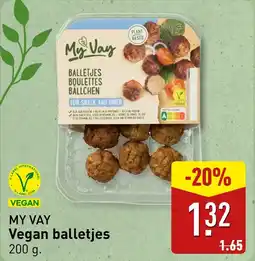 ALDI My Vay Vegan balletjes aanbieding