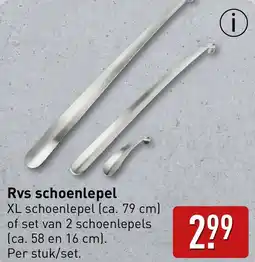 ALDI Rvs schoenlepel aanbieding