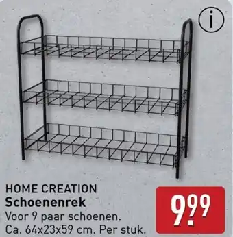 ALDI Home Creation Schoenenrek aanbieding