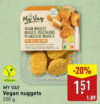 ALDI My Vay Vegan nuggets aanbieding