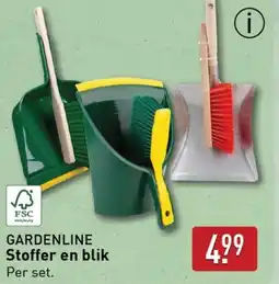 ALDI Gardenline Stoffer en blik aanbieding