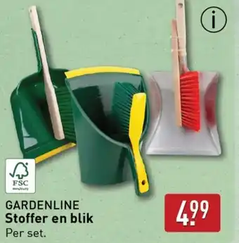 ALDI Gardenline Stoffer en blik aanbieding