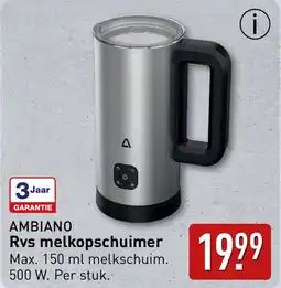 ALDI Ambiano Rvs melkopschuimer aanbieding