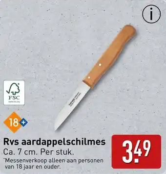 ALDI Rvs aardappelschilmes aanbieding