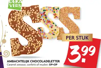 Dekamarkt Ambachtelijke Chocoladeletters aanbieding