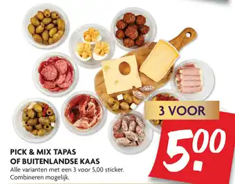 Dekamarkt Tapas of buitenlandse kaas 3st aanbieding